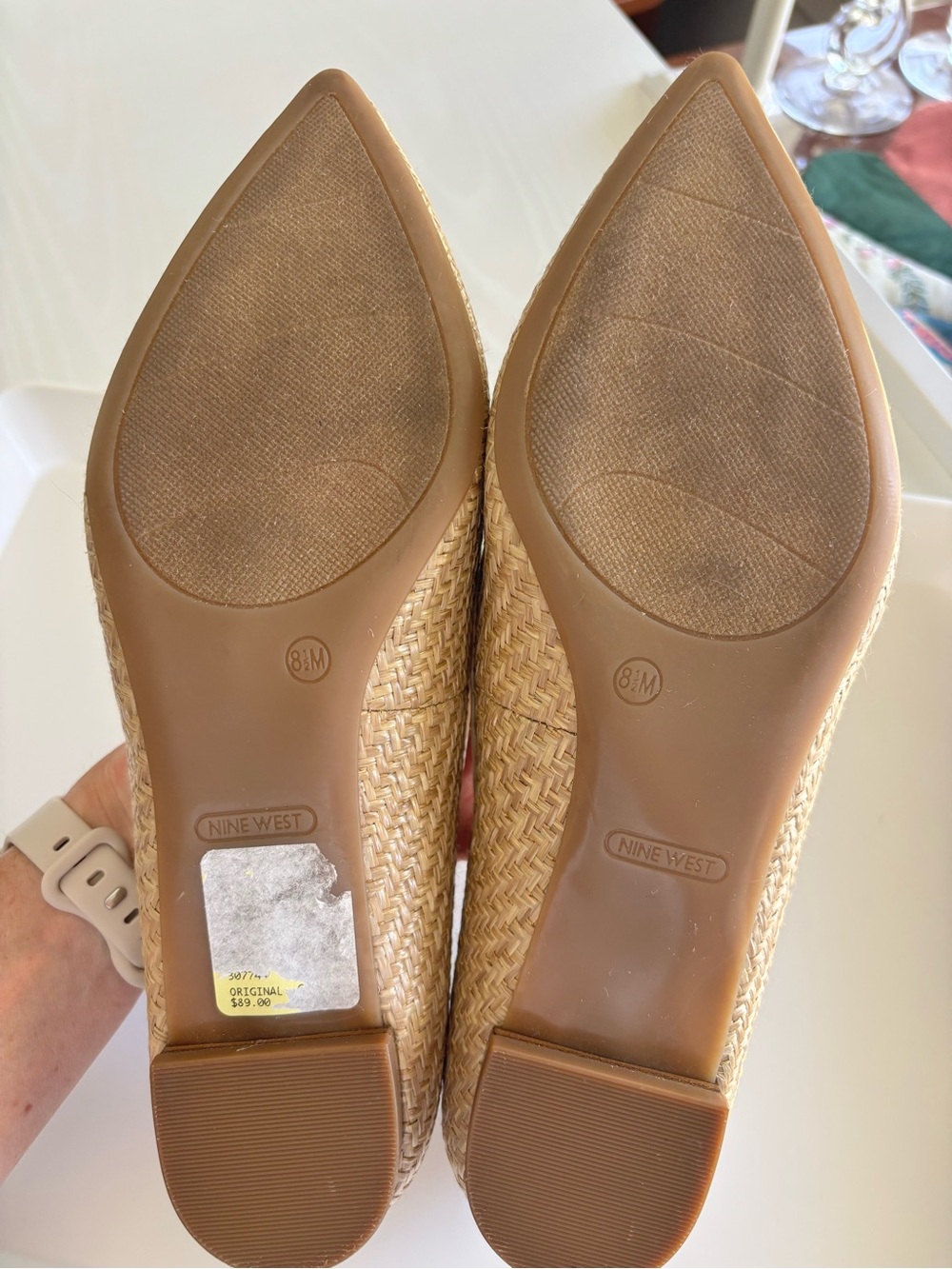 Nine West Woven Pointed Toe Loafer Flats | Size 8.5 - Picture 5 of 5